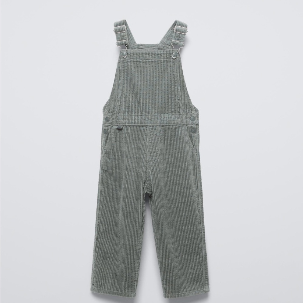 Zara Green Corduroy Jumpsuit
